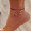 Raindrops Anklet Accessory Vacation For Women's Bride Golden 8