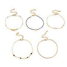 Raindrops Anklet Accessory Vacation For Women's Bride Golden