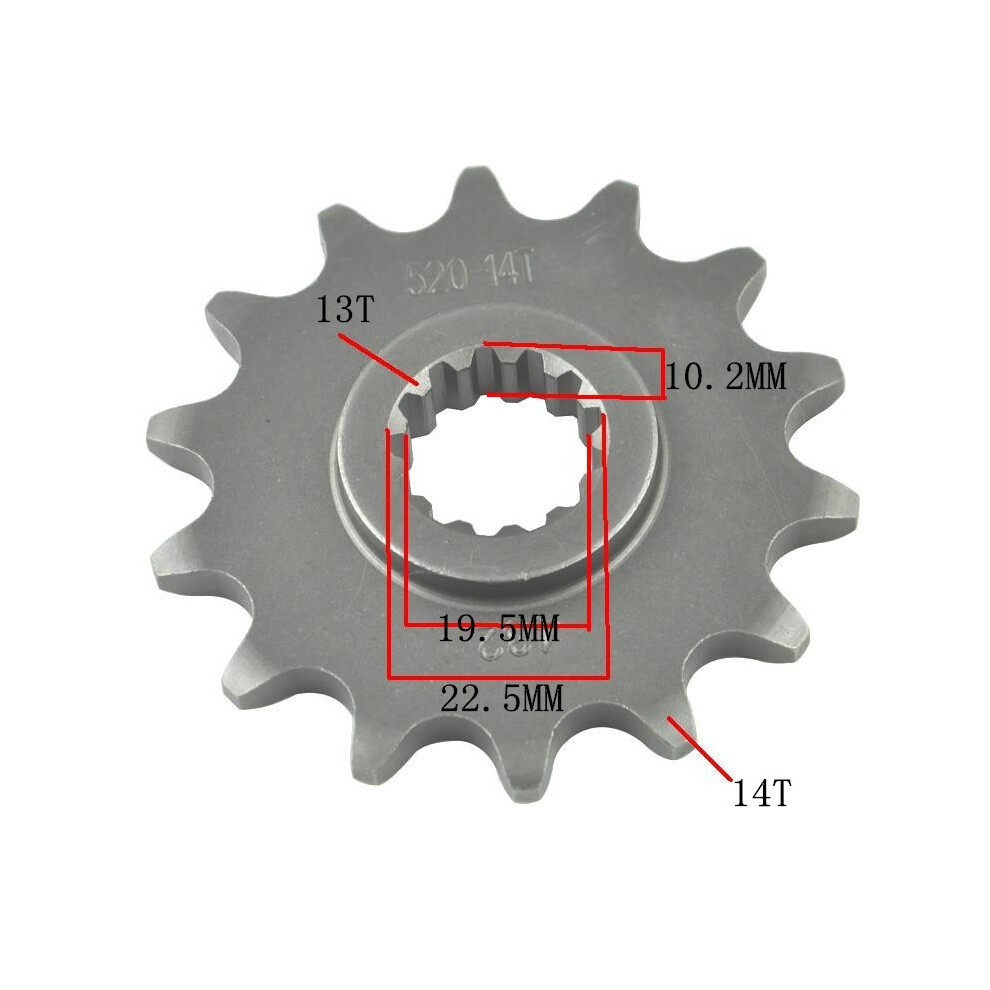 Lopor 520 13T 14T 15T Front Sprocket For Suzuki Road Dr250 90-93 1995 Dr-Z250 Drz250 01-07 Gsf250 1995 Tsx250 85-90 Dr350 90-99 6935158918737