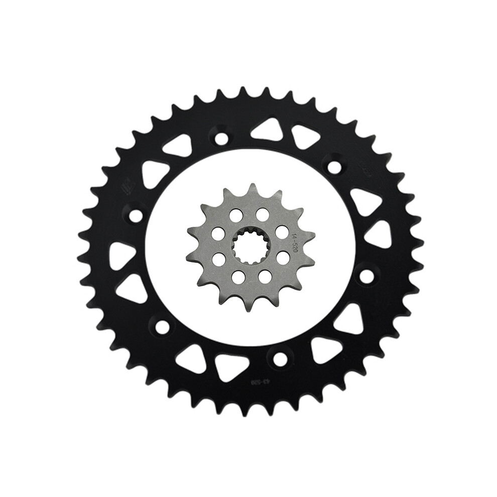 LOPOR 520 CNC 14T 43T Front Rear Sprocket For Motorcycle For Suzuki DR350 S-L M N P SK42B DR350S DR 350 1990-1993-image-OPC-PJFM7BG-NEW