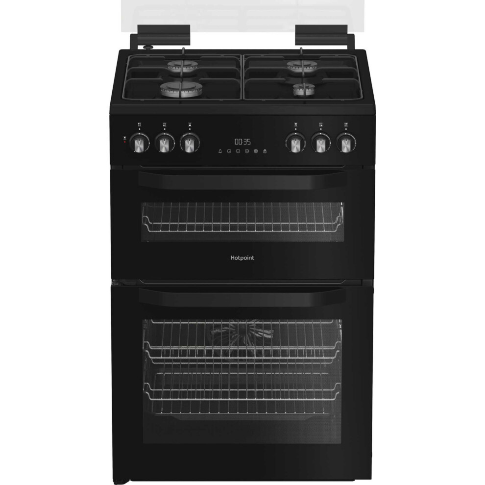 Hotpoint Hdd6gdc2b1 Dual Fuel Double Oven Cooker - Black