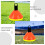 3Pcs Portable Soccer Cone Storage Racks with Handheld Bottom Tray 6