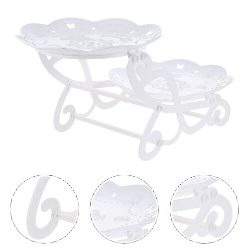 1Pc White Dessert Stand Display Rack Storage Shelf 1