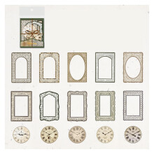 Sculpture Paper Size 15 Timepiece Border Vintage Style Hand-Made Paper Decorative Collage Chapter Material Model D And C