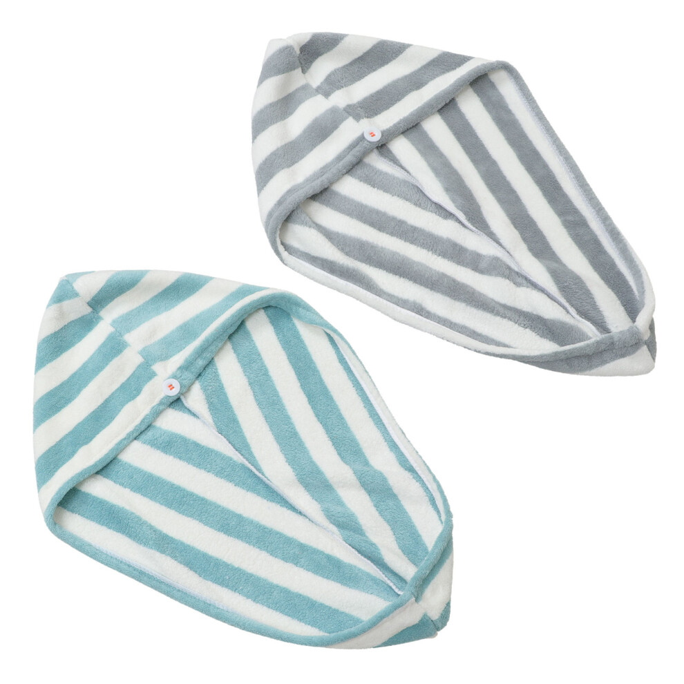 2pcs Water Absorption Hair Drying Double Layer Microfiber Shower-image-OPC-PJFMHYZ-NEW