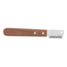 Pferdepflege Kit Wooden Handle Dog Deshedding Knife and Thinning Scissors for Dog Grooming