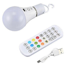 E27 RGB Rechargeable Light Bulb with Remote Control and Timer Dimmable Touch Control 2700