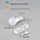 E27 RGB Rechargeable Light Bulb with Remote Control and Timer Dimmable Touch Control 2700 2