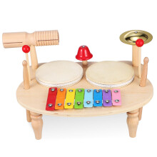 Wooden Drum Set For Toddlers, Educational Musical Instrument Kit, Xylophone For Small Hands, Wooden Toy For Boys