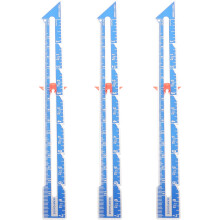 3Pcs Blue Aluminum Sewing Rulers for Fabric Quilting Button Measuring
