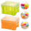 4 Pcs Storage Boxes with Lids Large Condiment Desktop Portable 5