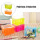 4 Pcs Storage Boxes with Lids Large Condiment Desktop Portable 9