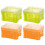 4 Pcs Storage Boxes with Lids Large Condiment Desktop Portable 7