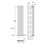 AICA (Double 1800x354mm, White) Designer Oval Column Radiator Central Heating 3