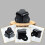 1Set Practical Black Iron Speaker Corner Protectors Durable Cover 5