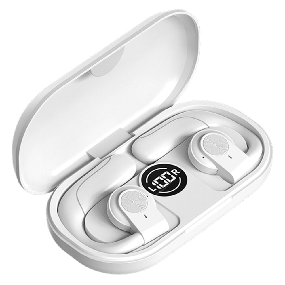 (White) Headphones Bluetooth-Compatible Earhooks Headset White 6914279756237