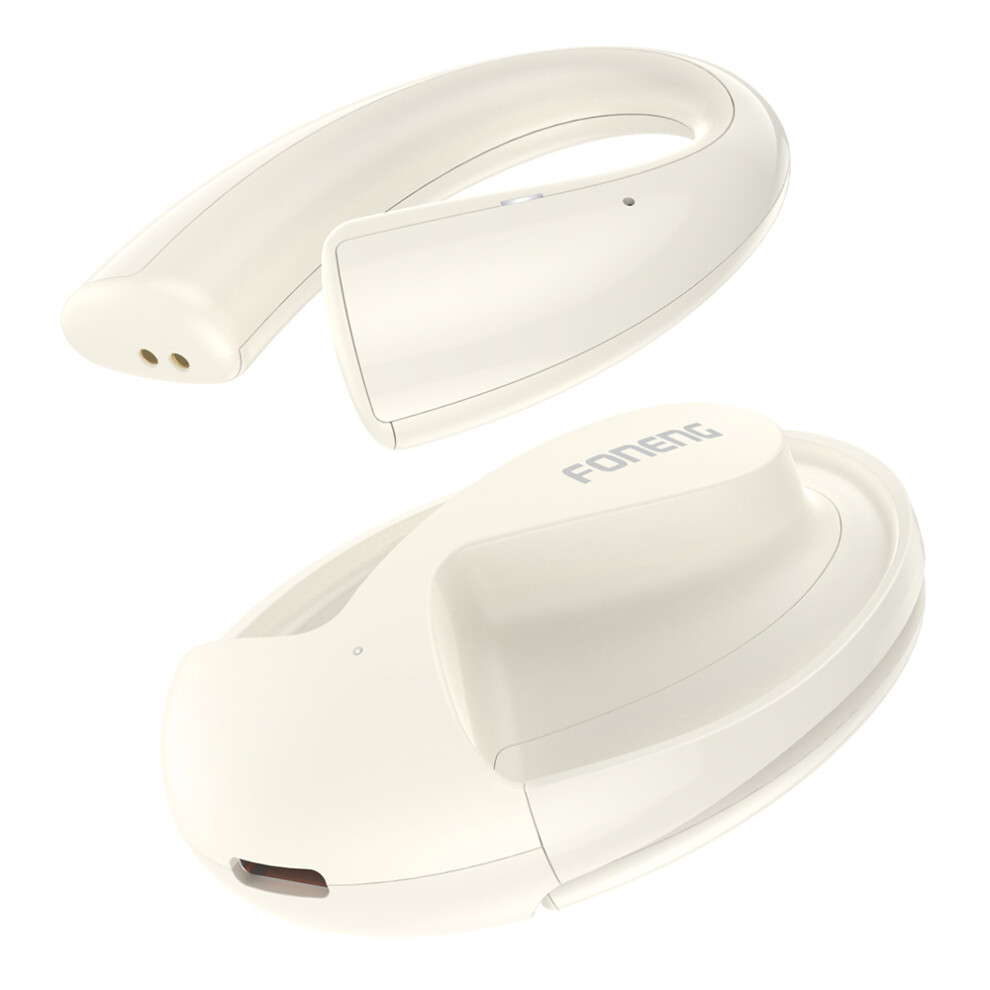 (Beige) Headphones Tion Ear Hanging Sports Music Headset Beige 6914277630669