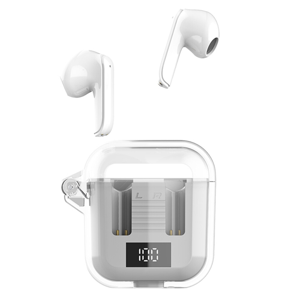 (White) Headphones In-Ear Bluetooth-Compatible Earphones White 6914279046376