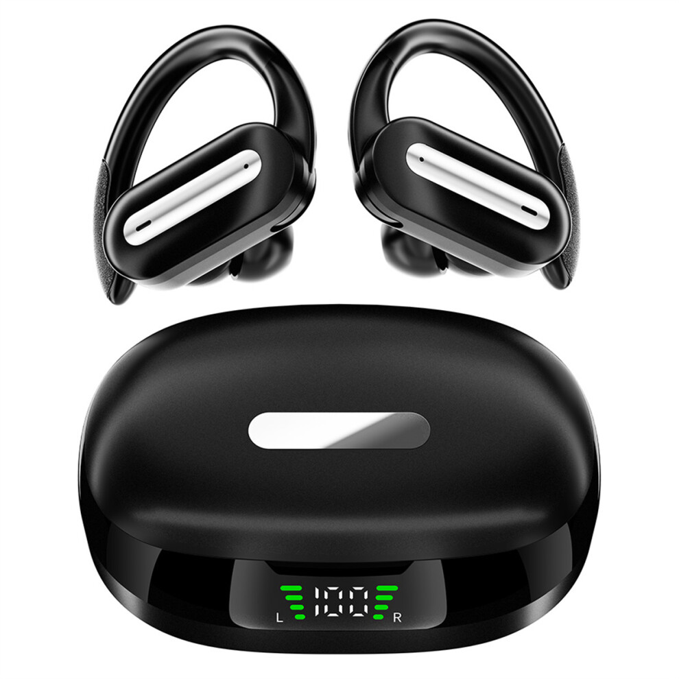 (Black) Headphones E Sports Earphones With Rotating Hook Black 6914274261835