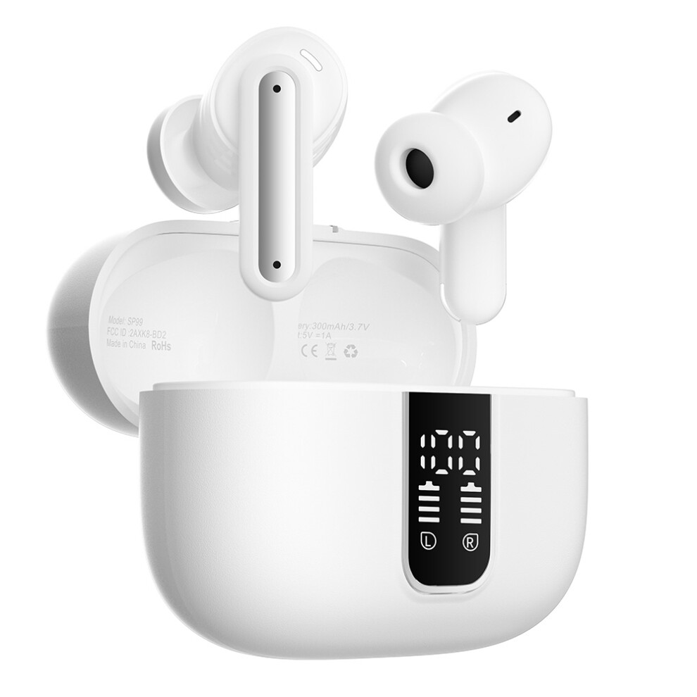 (White) Headphones Ible Earbuds Anc Enc Noise Cancelling White 6914272168587