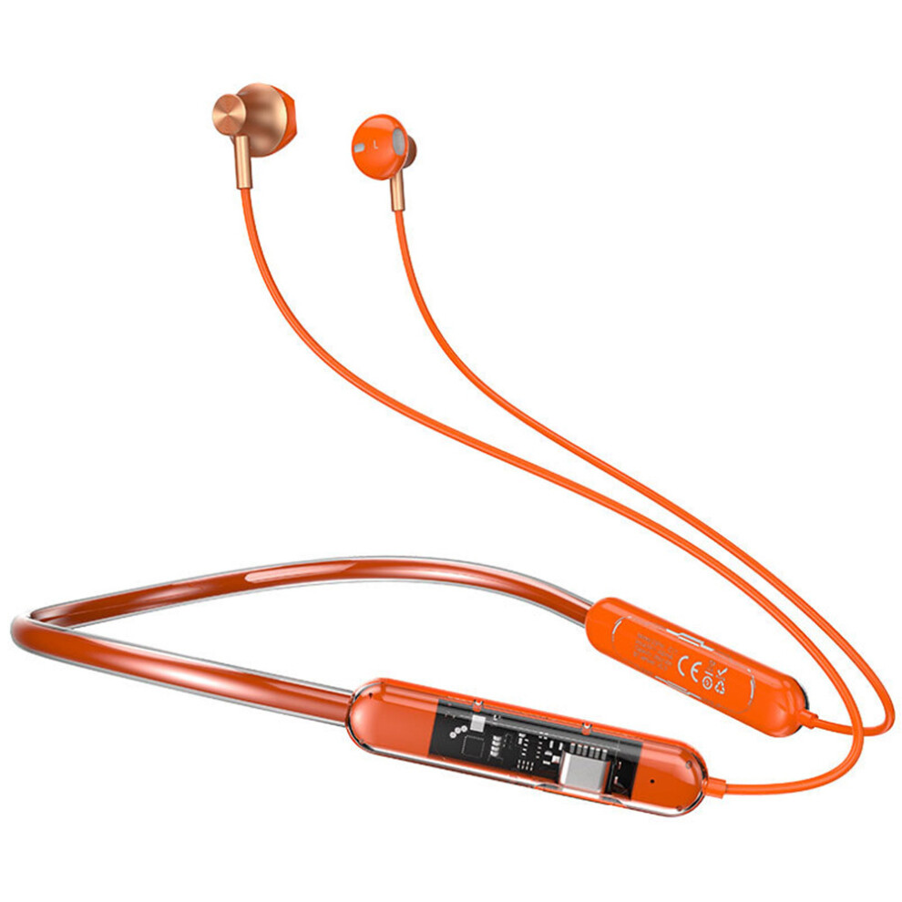(Orange) Headphones Unning Wireless Stereo Music Earphone Orange 6914270221444