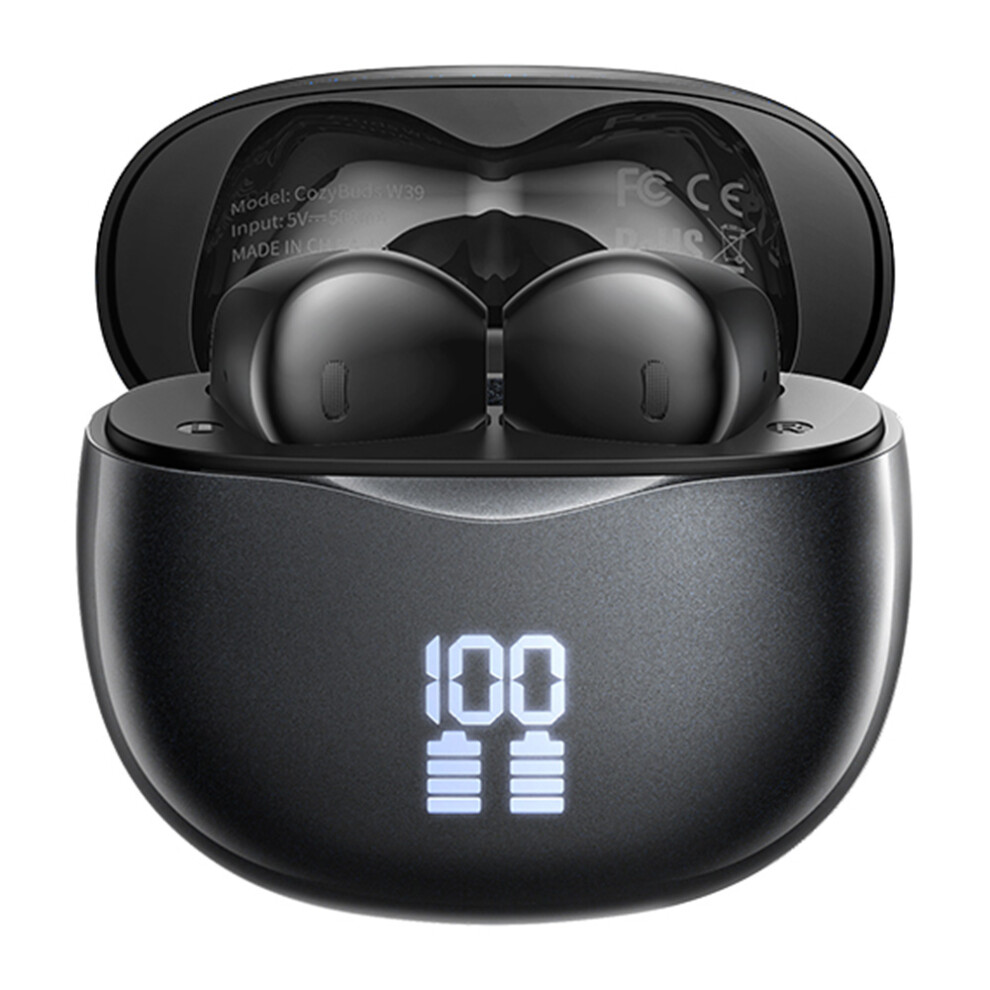 (Black) Headphones 5.4 Stereo Earbuds With Charging Case Black 6914270357853