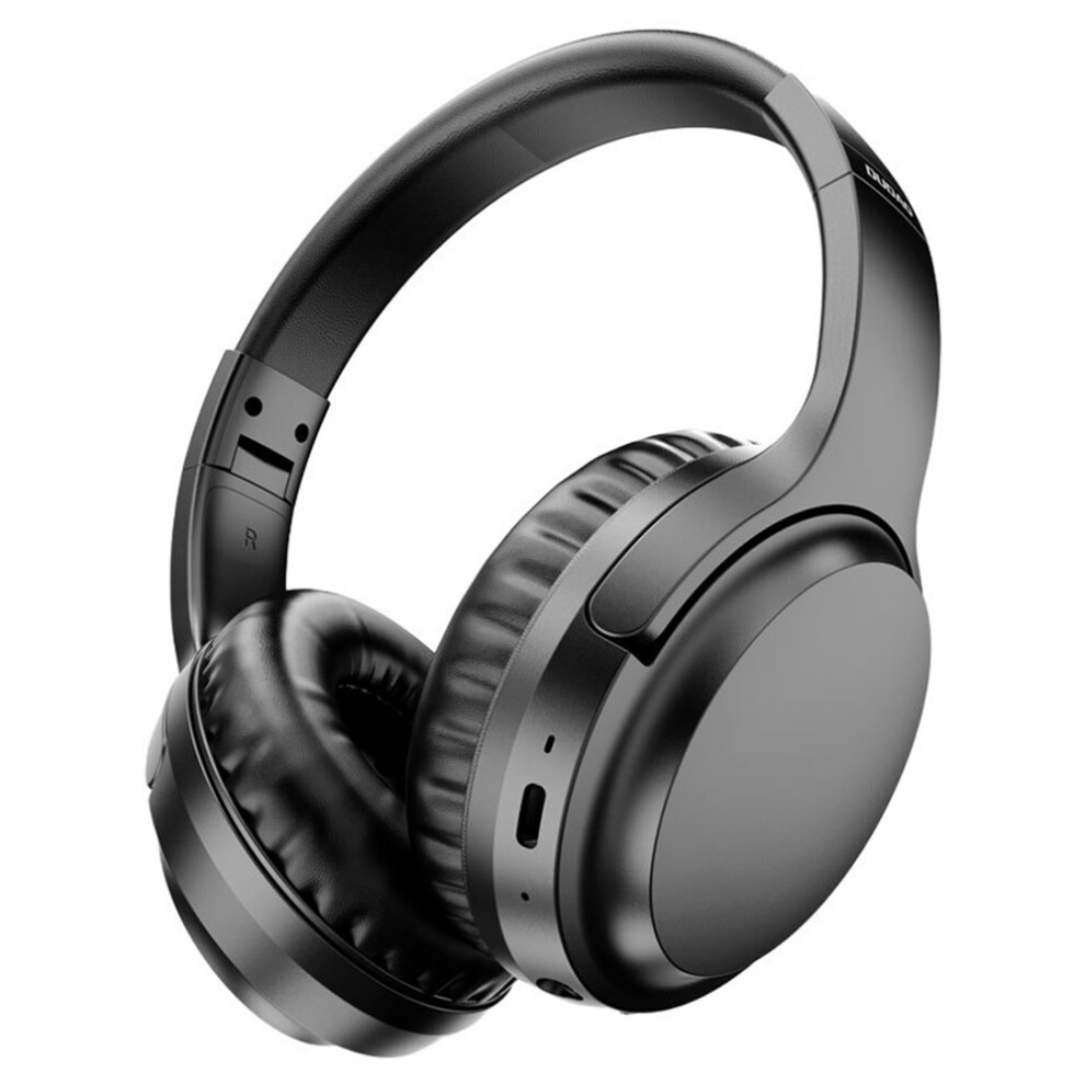 (Black) Headphones Foldable Hifi Stereo Wireless Headset Black 6914274817957