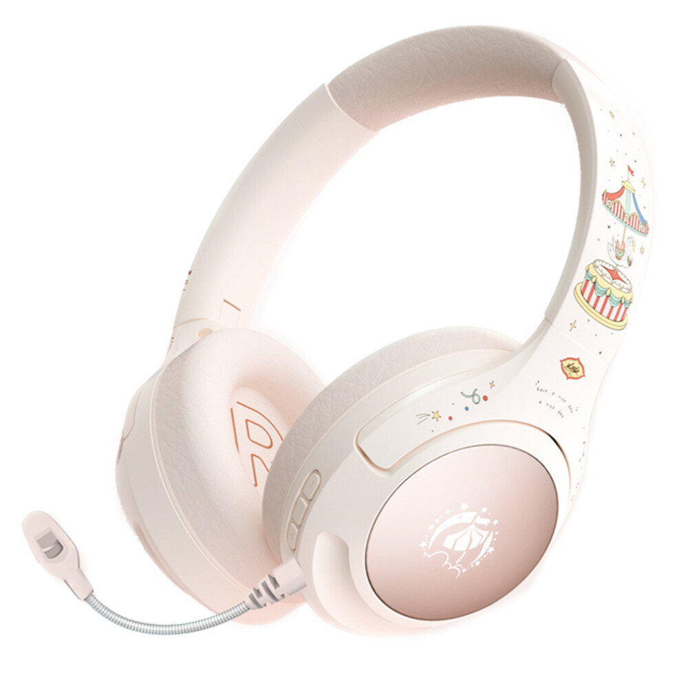 (Pink) Headphones Ireless Over-Ear Gaming Music Headset Pink 6914279781697