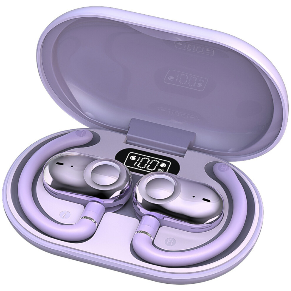 (Purple) Headphones Wireless Ear Hook Music Call Headset Purple 6914276252060