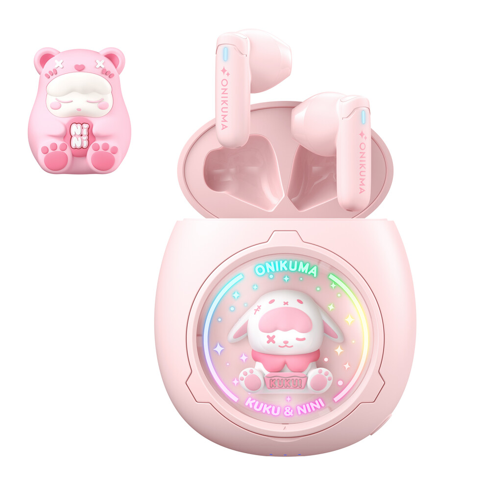 (Pink) Headphones Headset Hifi Music Wireless Earphones Pink 6914271646819