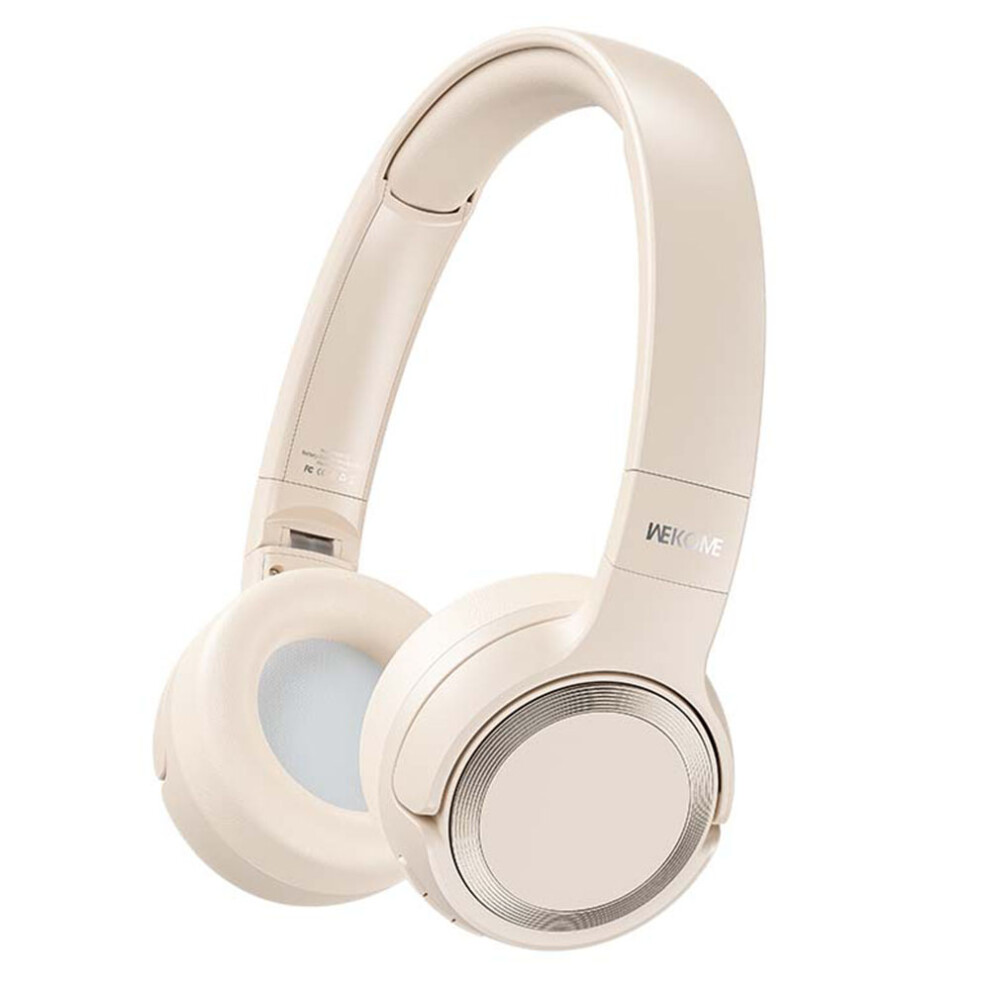 (Beige) Headphones Less 40Mm Drivers Hi-Fi Sound Headset Beige 6914273822624
