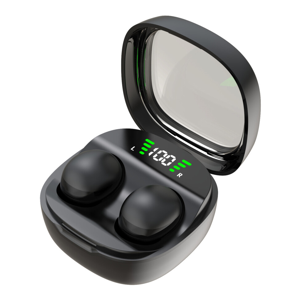 (Black) Headphones Sible Bluetooth-Compatible Earphones Black 6914278624162