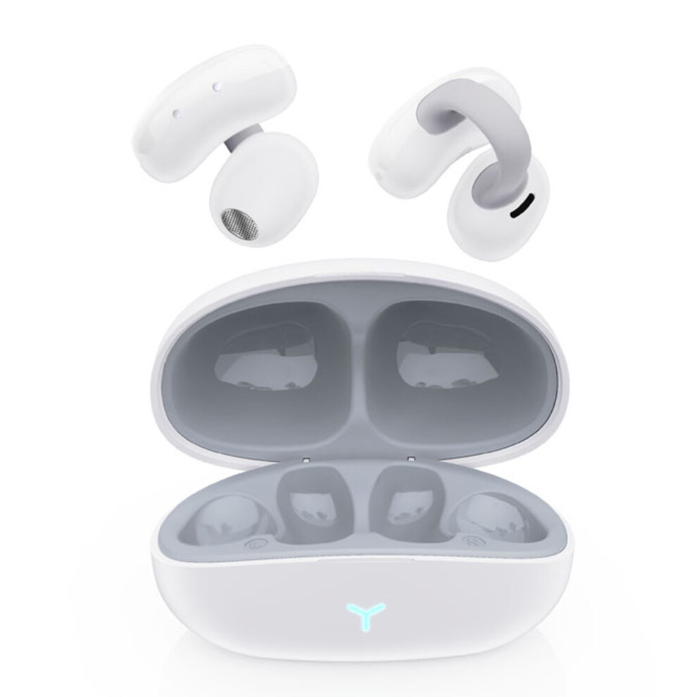 (White) Headphones Clip-On Earphones Wireless Headphones White 6914278657740