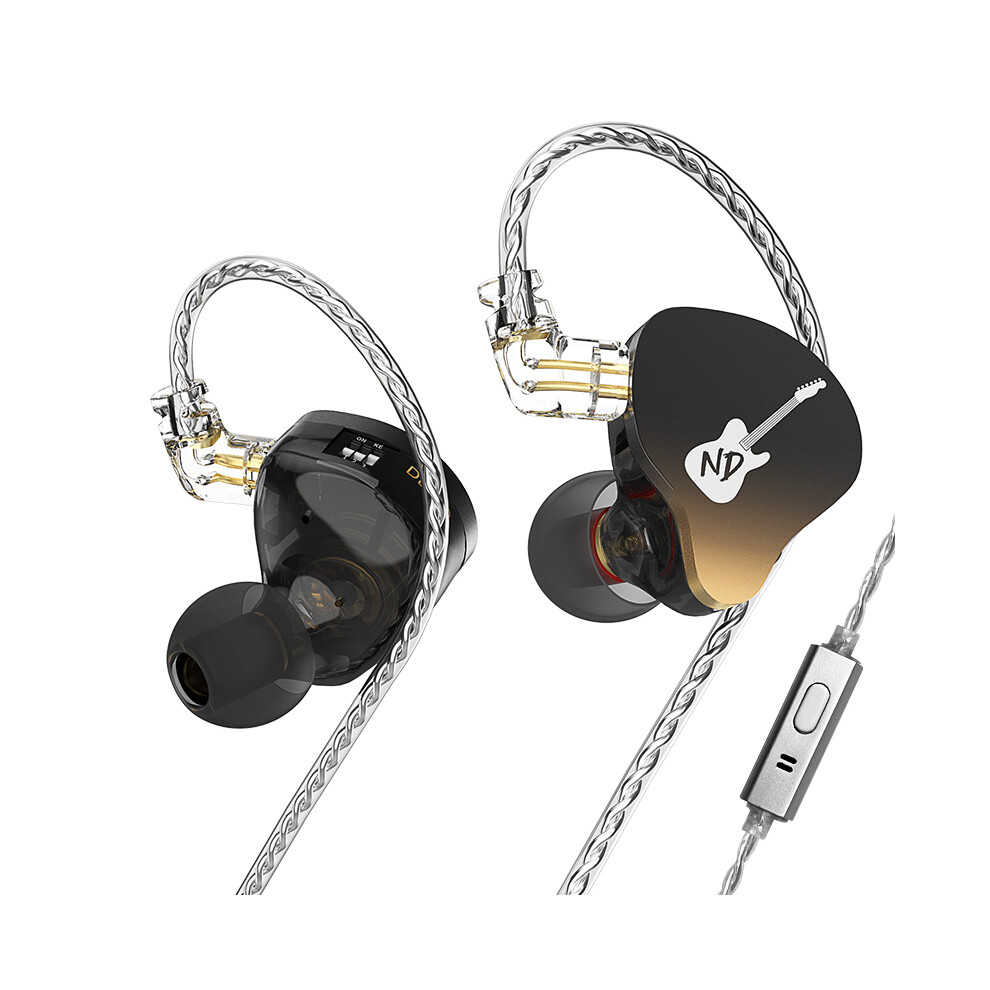 (Black) Headphones D Headphones, With Mic Tuned Version Black 6914272365887