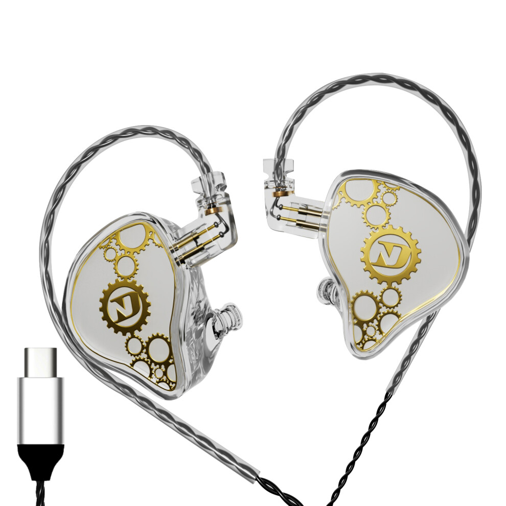 (White) Headphones Industrial In-Ear Earphones (No Mic) White 6914275271703