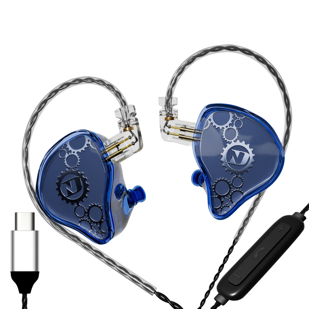 (Blue) Headphones Ndustrial In-Ear Earphones (With Mic) Blue 6914275920489