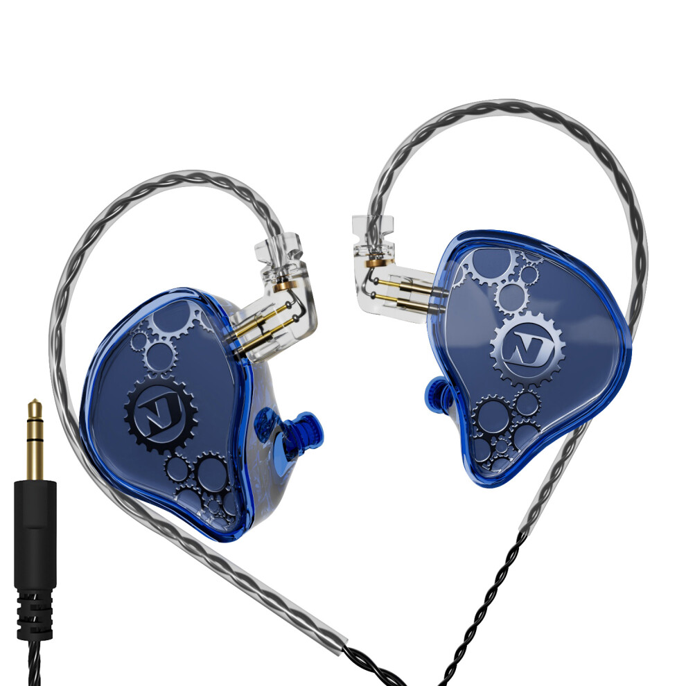 (Blue) Headphones Industrial In-Ear Earphones (No Mic) Blue 6914272320411