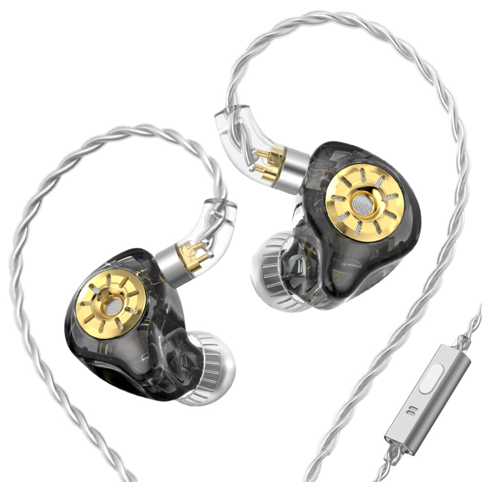 (Black) Headphones E Hifi Music Tunable Headset With Mic Black 6914273936055