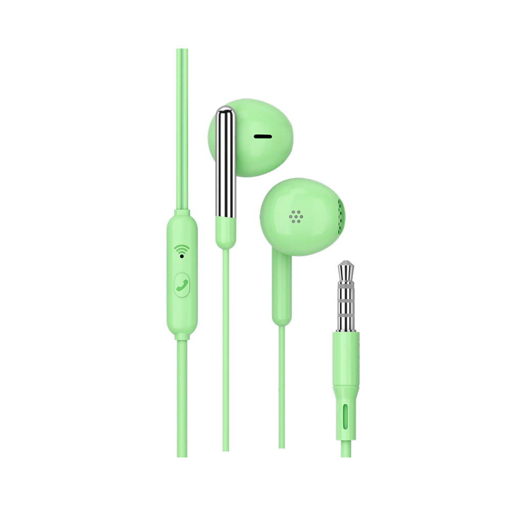 (Green) Headphones Ed Earphone Headphone With Microphone Green 6914276617340