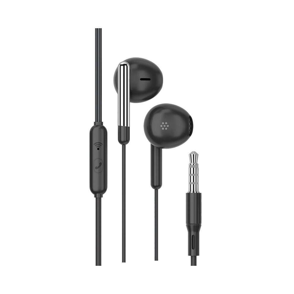 (Black) Headphones Ed Earphone Headphone With Microphone Black 6914273870793