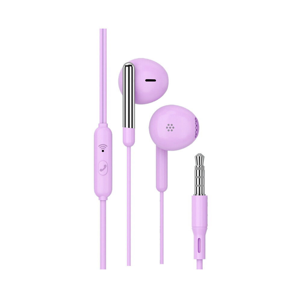 (Purple) Headphones Ed Earphone Headphone With Microphone Purple 6914278855061