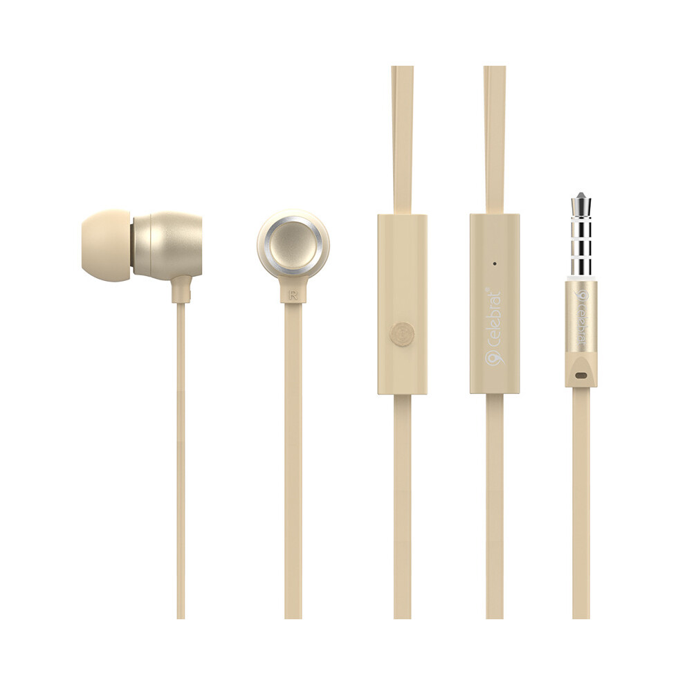 (Champagne ) Headphones Earphone Stereo Music Calling Headset Gold 6914276323180
