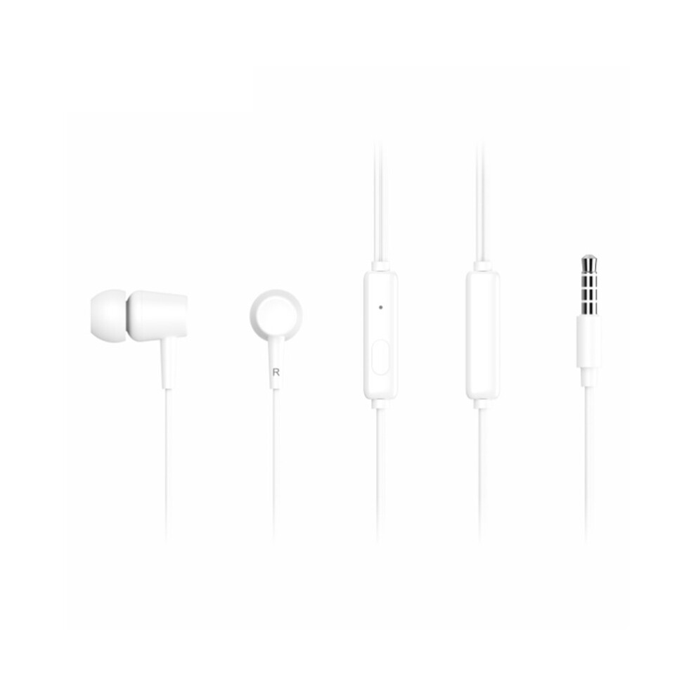 (White) Headphones Headset 1.2M Cabled Stereo Earphones White 6914276588541