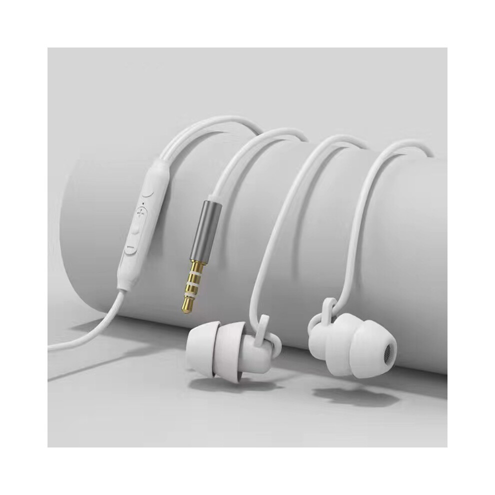 (White) Headphones On 3.5Mm Wired Headset Music Earphone White 6914278827907