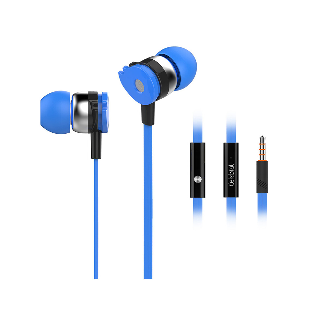 (Blue) Headphones D Earphones For Pc Mobile Phone Mp3 Blue 6914271871860