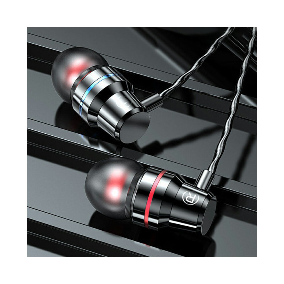 (Black) Headphones Ired Headset Music Headphone Earphone Black 6914270149670