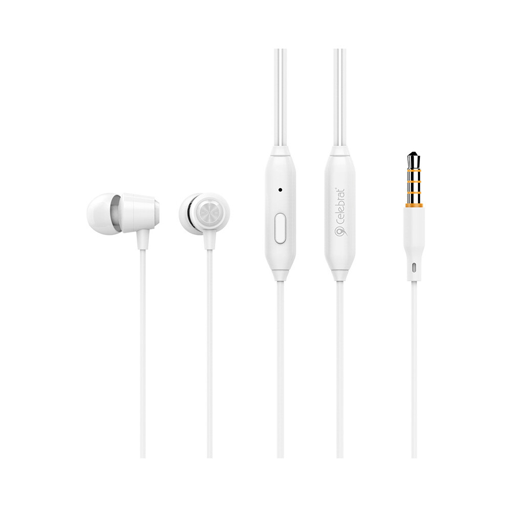 (White) Headphones Ed Bass Sound Earphone In-Ear Headset White 6914277633561