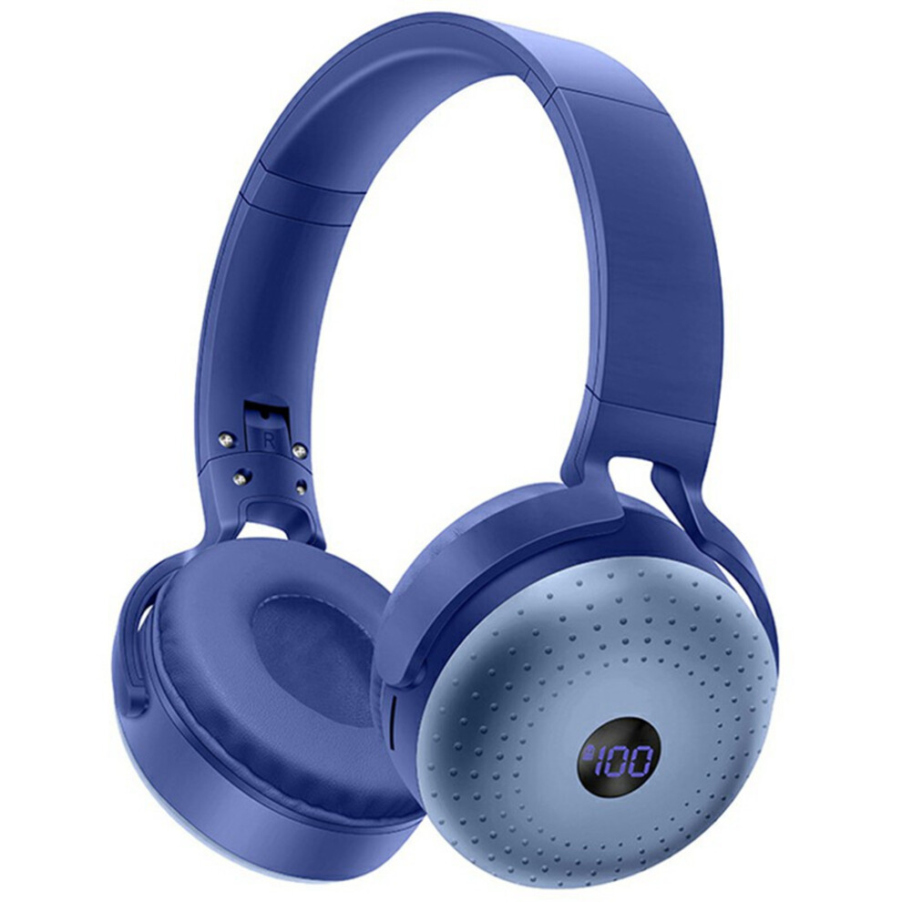(Blue) Headphones Power Bank Function Wireless Headset Blue 6914272203134