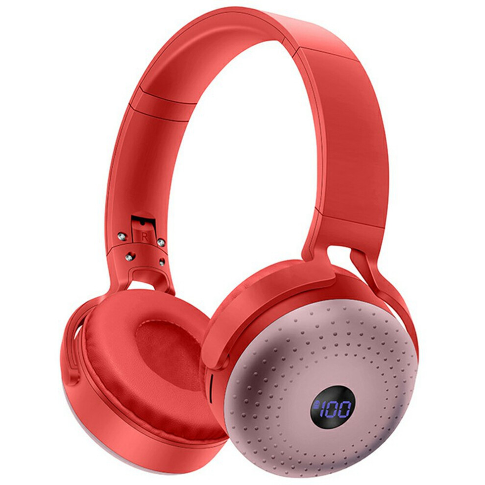 (Red) Headphones Power Bank Function Wireless Headset Red 6914274513859