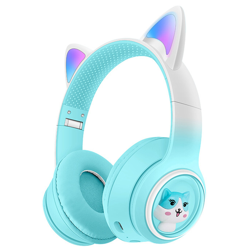 (Gradient ) Headphones Avy Bass E-Sport Head-Mounted Headset Sky Blue 6914274711392